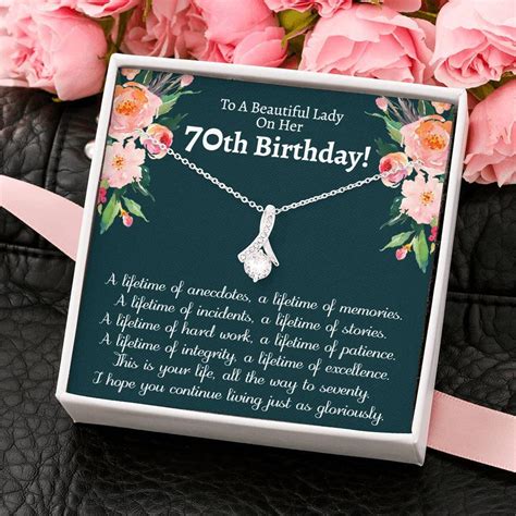 70th birthday gift ideas for a woman